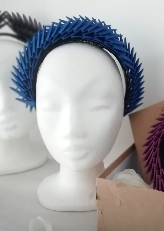 'Aslaug' Blue Origami Headpiece image 1