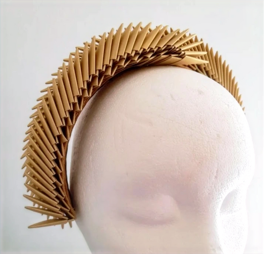 Aslaug - Gold Origami Headpiece image 1