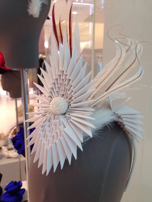 'Rhea' Feather & Origami Headpiece image 1