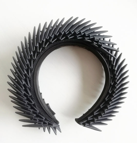 Aslaug - Black Origami Headpiece image 1