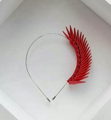 Bia Origami Headpiece - Red image 1