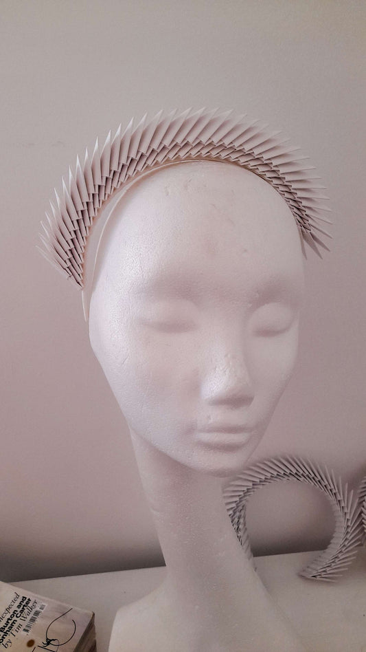 'Maia' - Ivory Origami Headpiece image 1