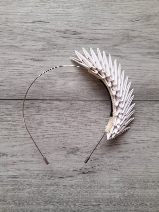 'Bia' Ivory Origami Headpiece image 1