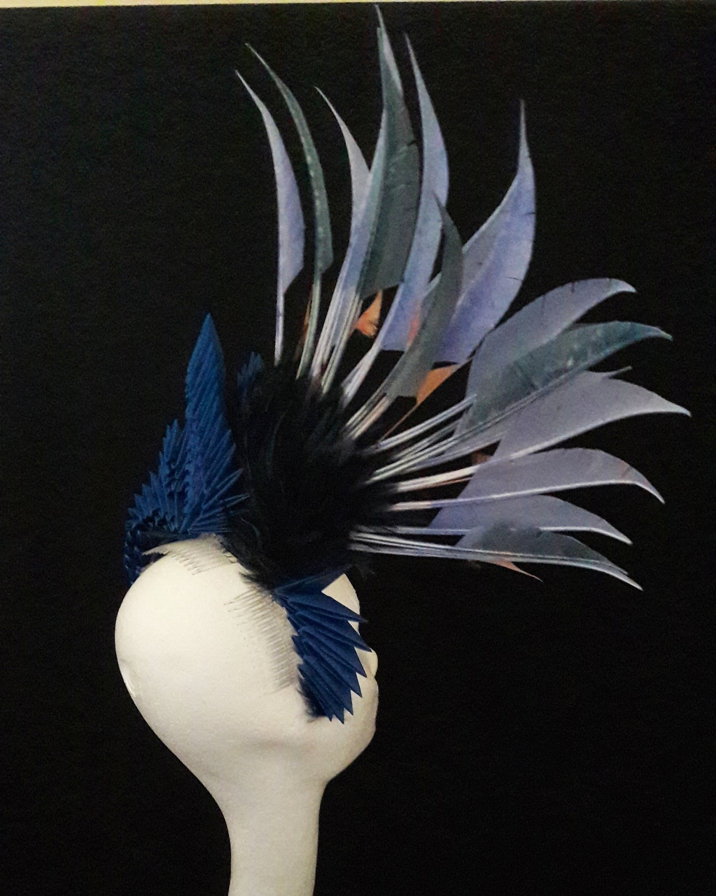 'Lagertha' Feather, Origami & Swarovski Crystal Headpiece image 4