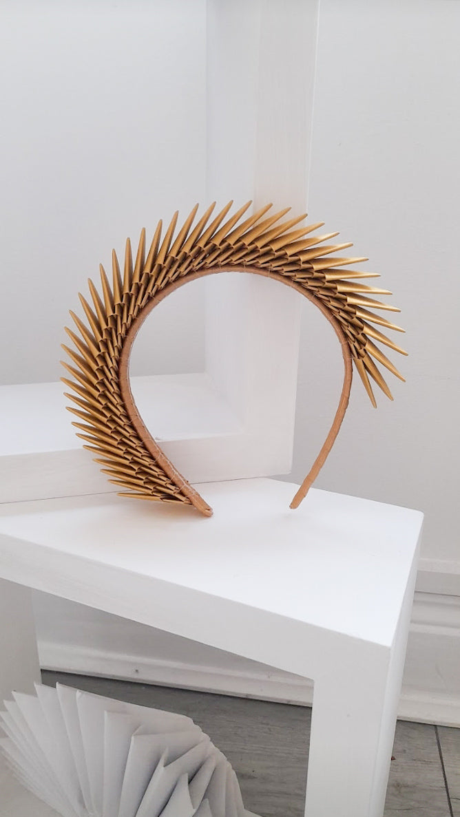 'Maia' - Gold Origami Headpiece image 0