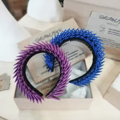 'Aslaug' Blue Origami Headpiece image 2