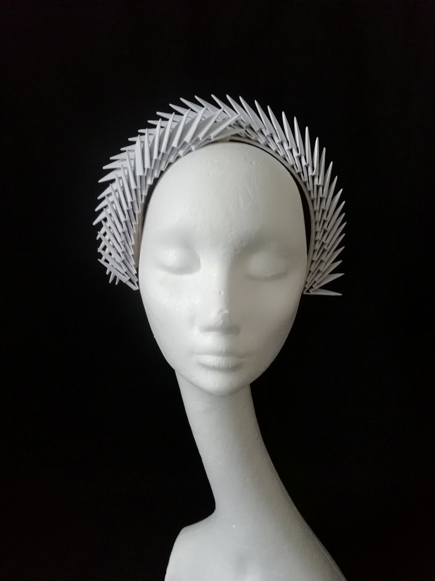 Aslaug -  White Origami Headpiece image 3