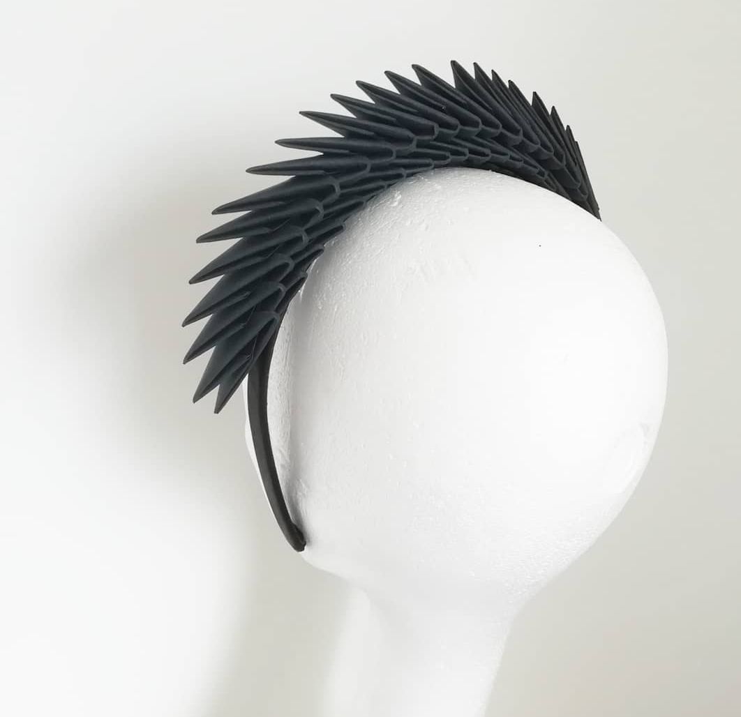 Maia - Black Origami Headpiece  image 2