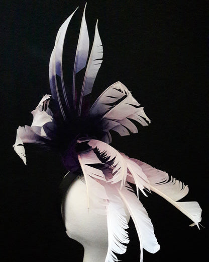 'Torunn' Feather Headpiece with Swarovski Crystals image 2