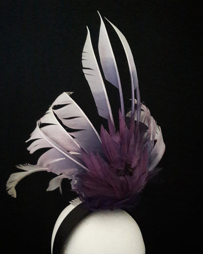 'Torunn' Feather Headpiece with Swarovski Crystals image 0