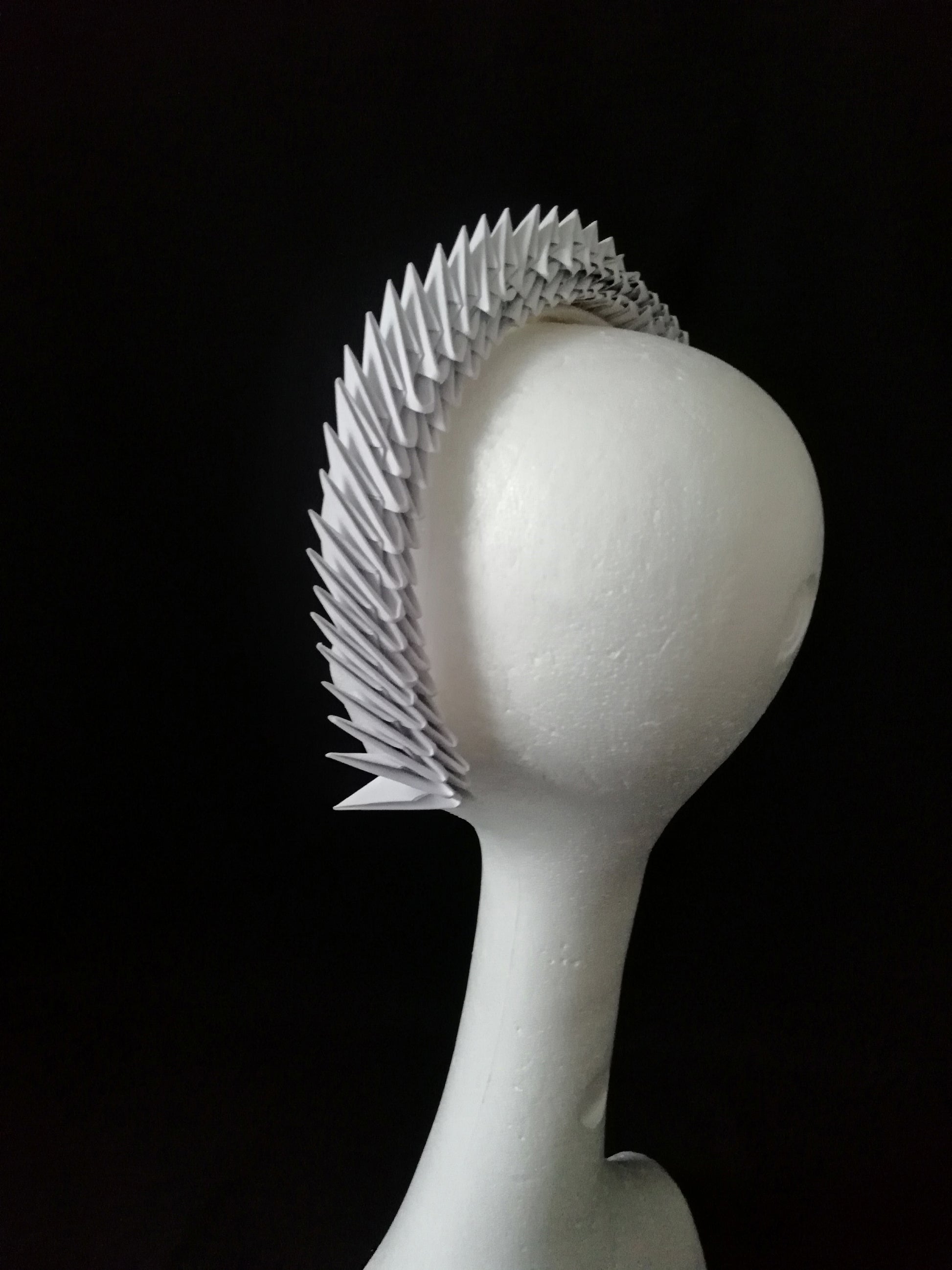 Aslaug -  White Origami Headpiece image 5
