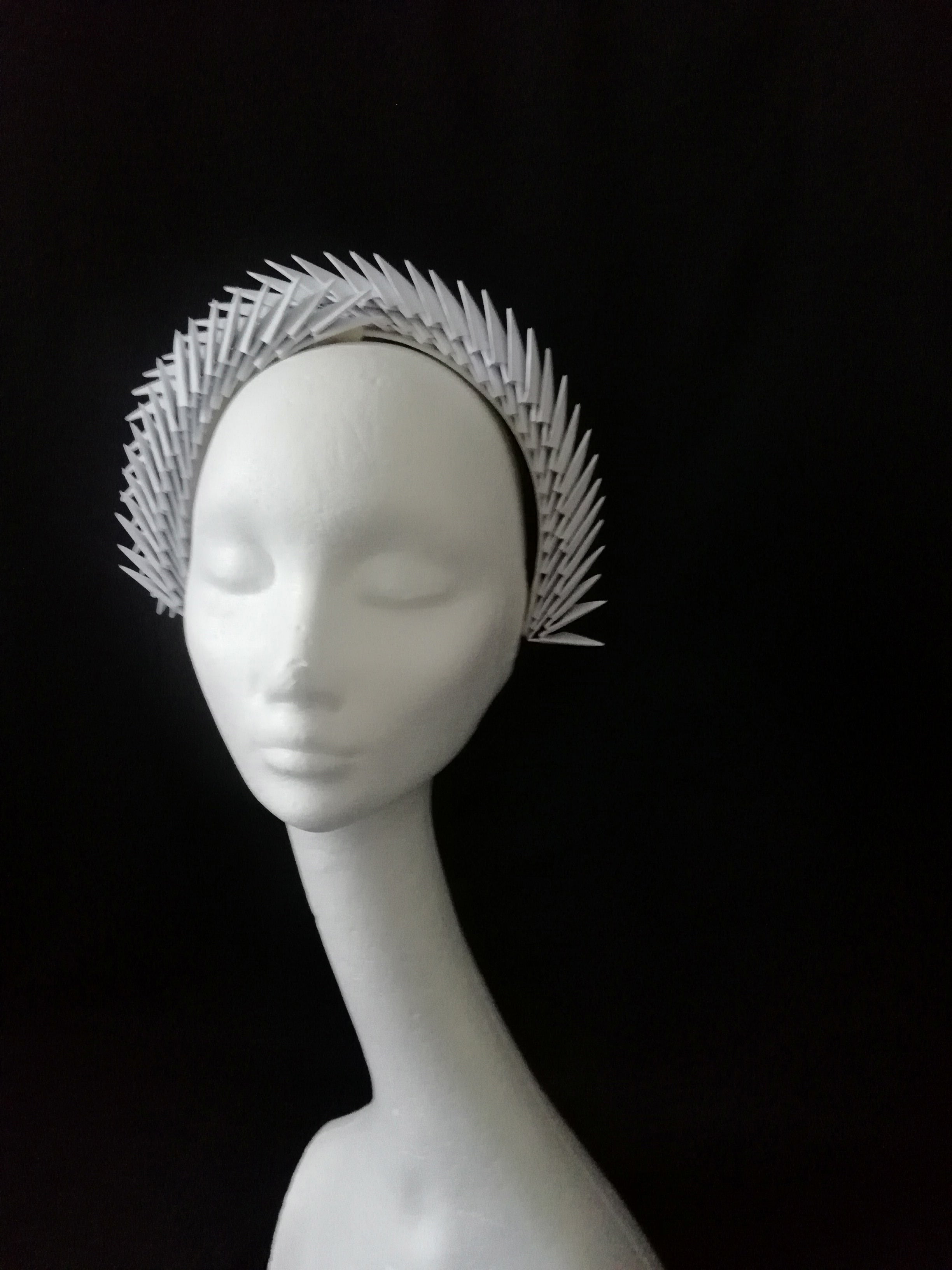 Aslaug Ivory Origami Headpiece image 4