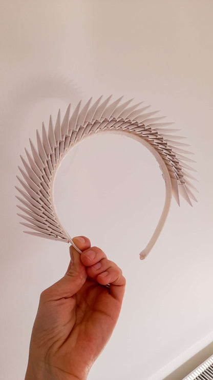'Maia' - Ivory Origami Headpiece image 8