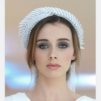 Aslaug - Blue Origami Headpiece image 2
