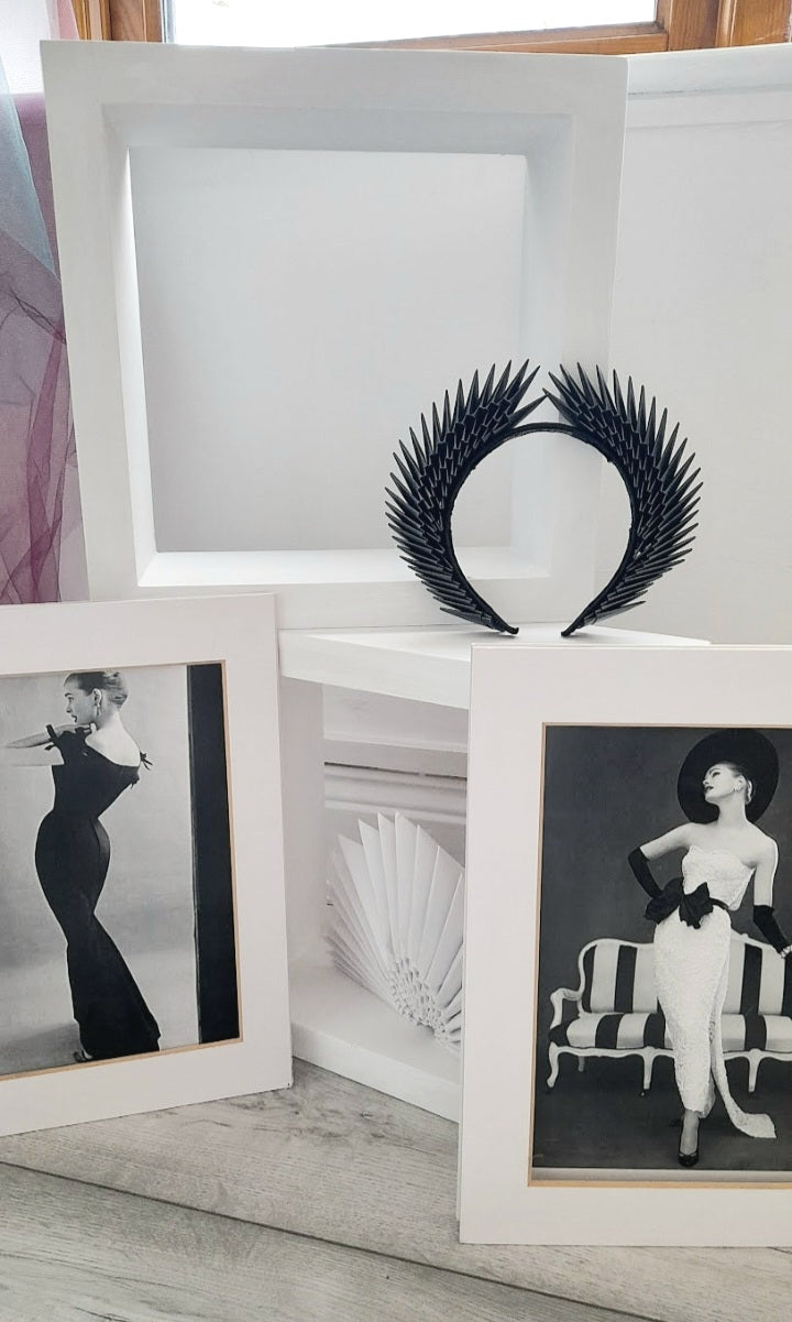 Hestia - Black Origami Headpiece image 1