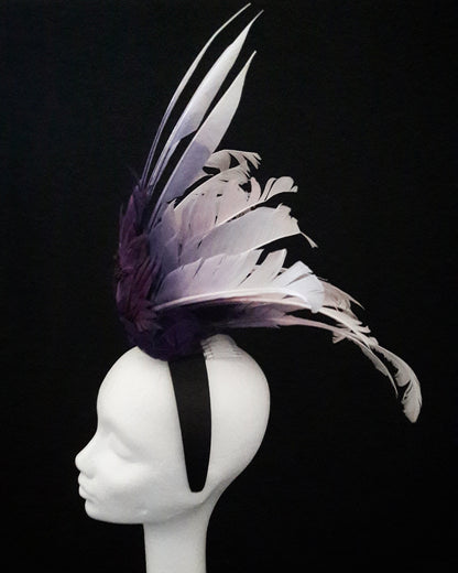 'Torunn' Feather Headpiece with Swarovski Crystals image 3