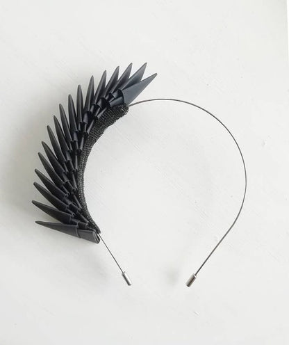 "Bia" Black Origami Headpiece image 0