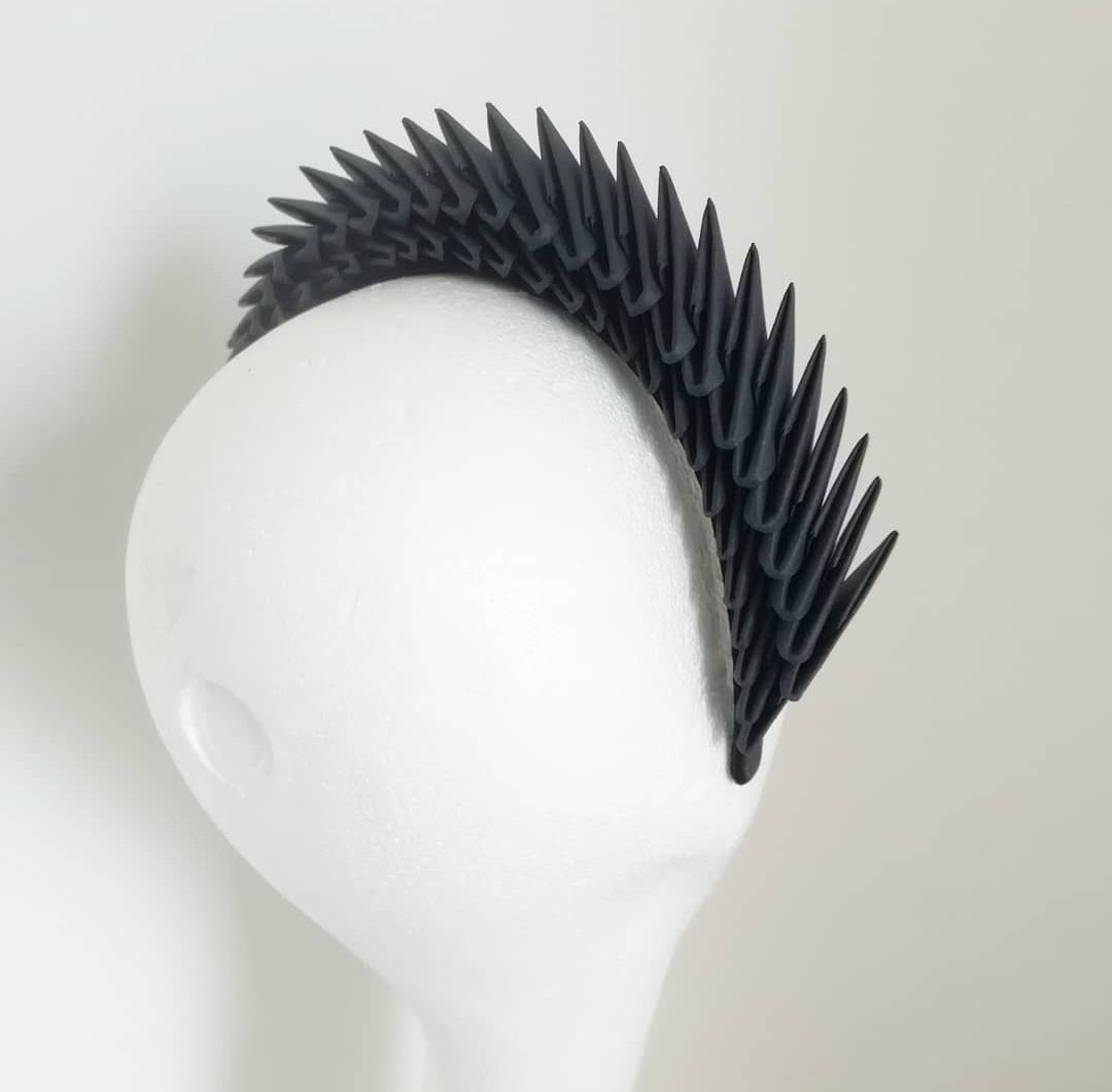 Maia - Black Origami Headpiece  image 5