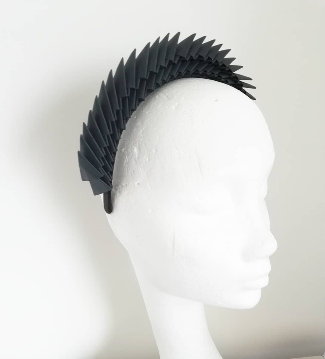 Maia - Black Origami Headpiece  image 6