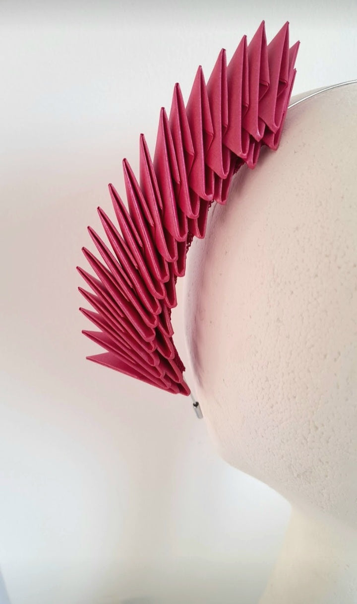 Azalea Pink Bia Origami Headpiece image 2