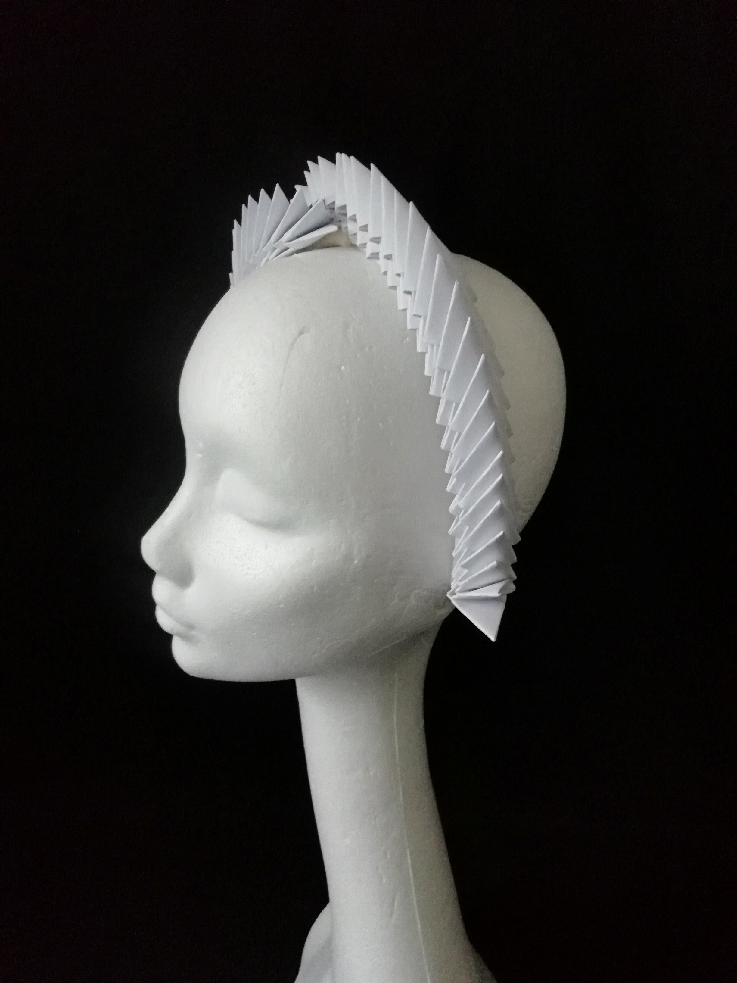 Aslaug Ivory Origami Headpiece image 3
