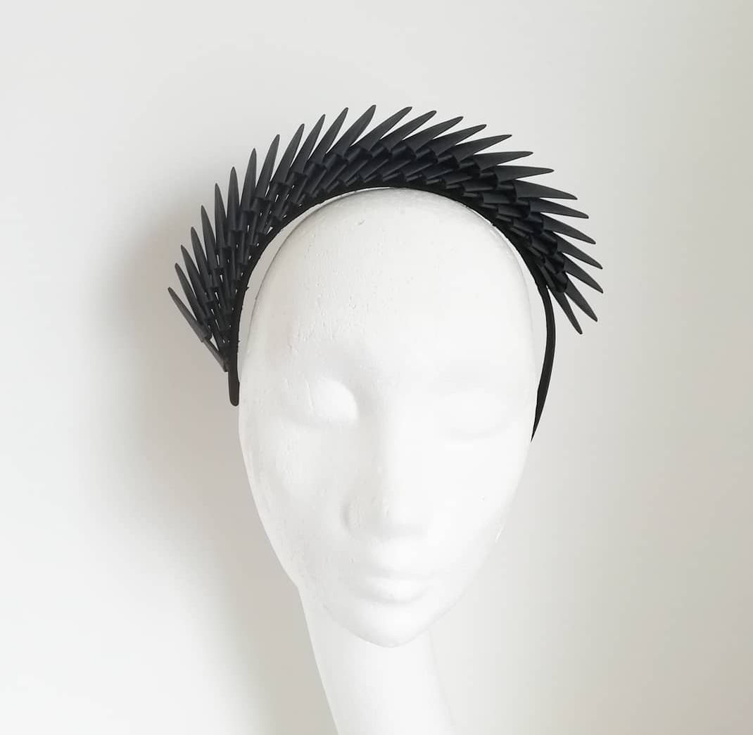 Maia - Black Origami Headpiece  image 0