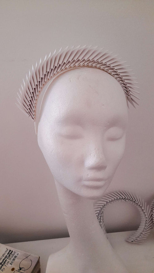 'Maia' - Ivory Origami Headpiece image 1