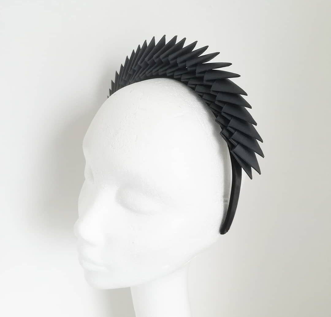 Maia - Black Origami Headpiece  image 1