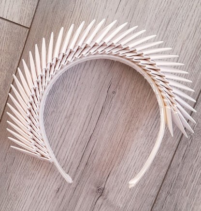 'Maia' - Ivory Origami Headpiece image 9
