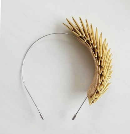 "Bia" Origami Headpiece - Gold image 2