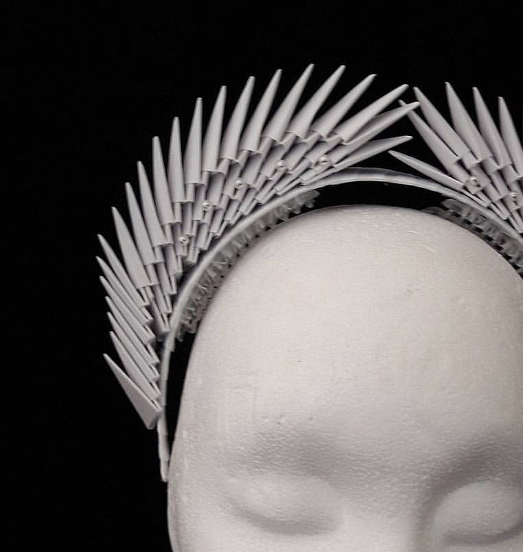 Hestia White Origami Headpiece image 5