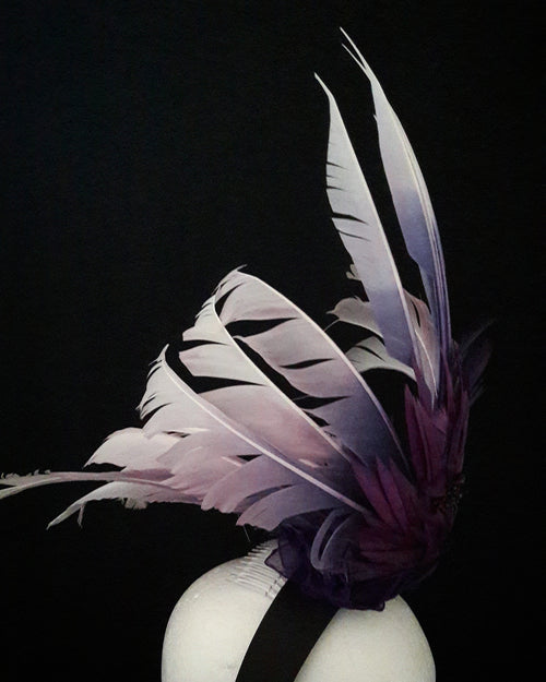 'Torunn' Feather Headpiece with Swarovski Crystals image 1