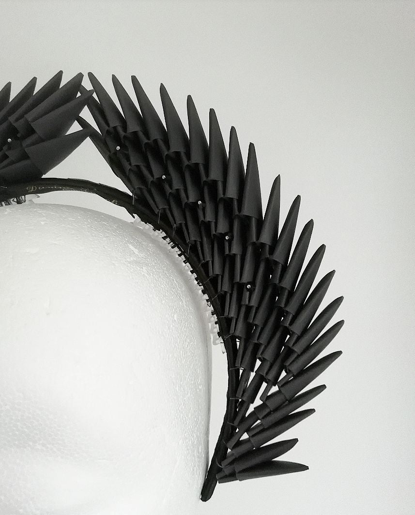 Hestia - Black Origami Headpiece image 2