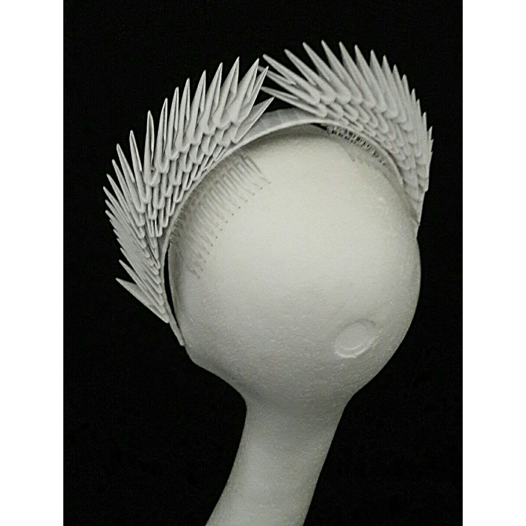 Hestia White Origami Headpiece image 2