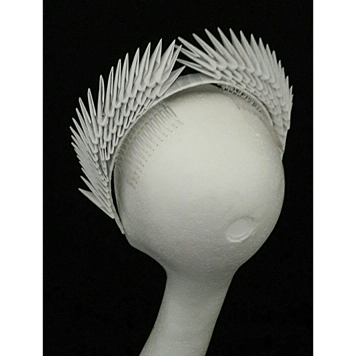 Hestia White Origami Headpiece image 2