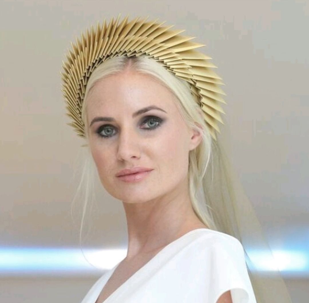 Gaia - Gold Origami Headpiece image 0
