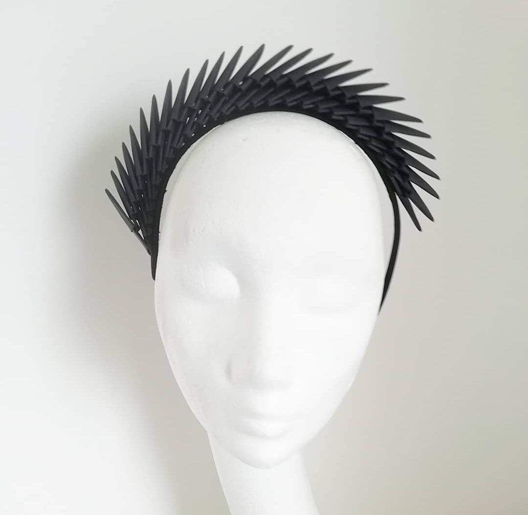 Maia - Black Origami Headpiece  image 3
