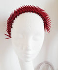 Maia – Red Hand-Folded Origami Headpiece