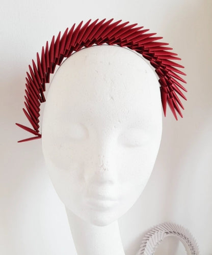 'Maia' - Red Origami Headpiece