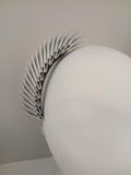 Bia – Silver Hand-Folded Origami Headpiece